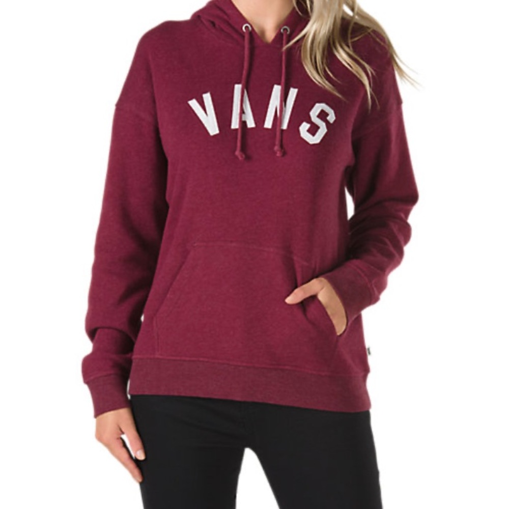 maroon vans hoodie
